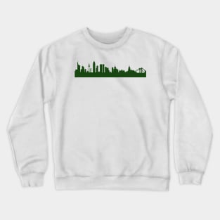 FRANKFURT skyline in forest green Crewneck Sweatshirt